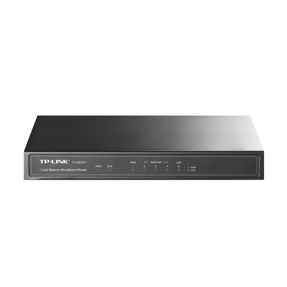 Router Balanceador TP-Link Fast Ethernet con Firewall TL-R470T+, Alámbrico, 5x RJ-45.