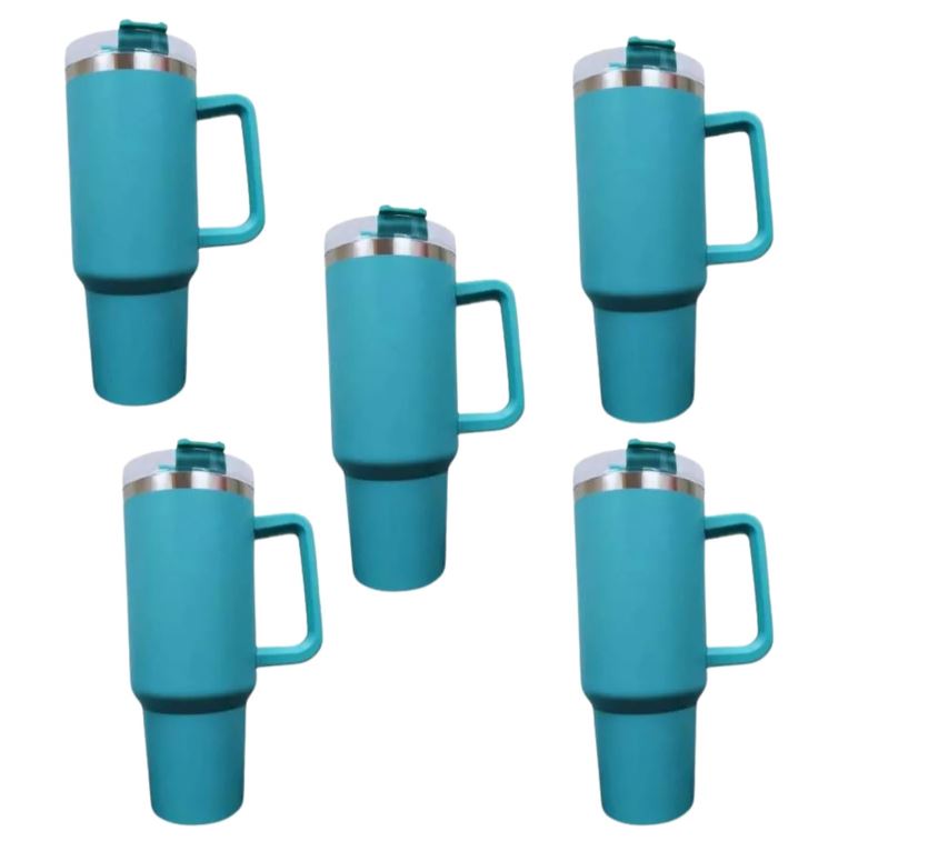 Termo Tumbler 20oz UV Doble pared Menta-5pz