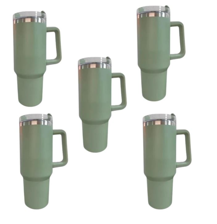 Termo Tumbler TLP Doble Pared acero 40oz Verde Olivo - 5pz