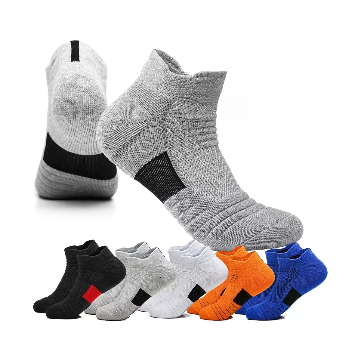 5pares Calceta Deportiva Hombre 100% Algodón Calcetines Ropa