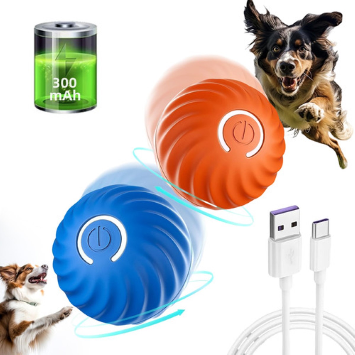 Juguete Interactivo Para Mascotas Que Se Mueve Automáticamen NARANJA