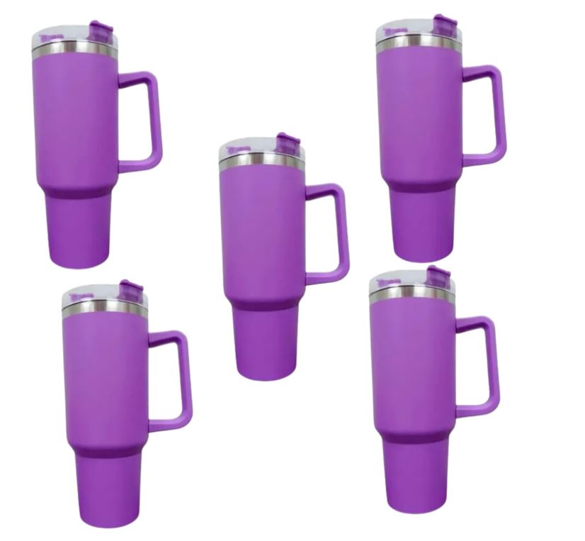 Termo Tumbler TLP Doble Pared acero 40oz Morado 5pz