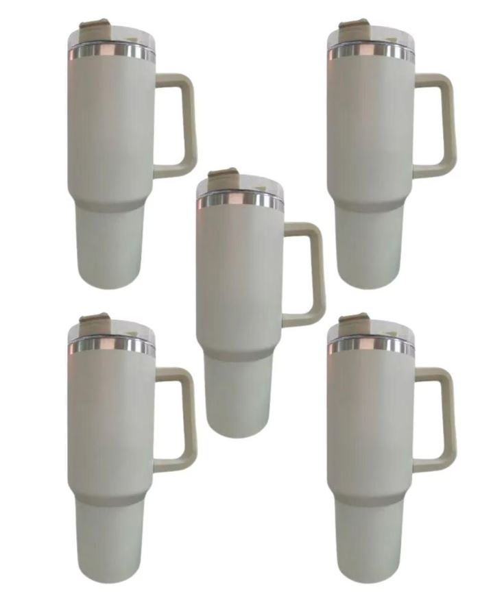 Termo Tumbler TLP Doble Pared acero 40oz Perla - 5pz