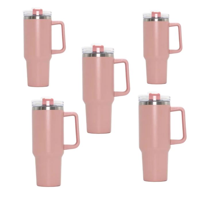 Termo Tumbler TLP Doble Pared acero 40oz Coral - 5pz