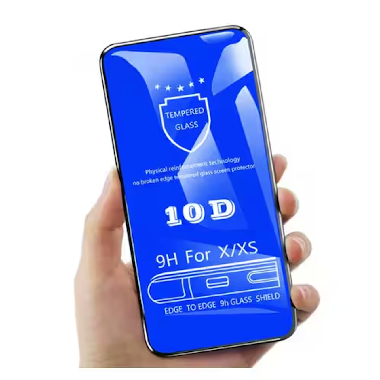 2 Mica iPhone 16 Pro Max 10D Cristal Templado Transparente Borde Negro