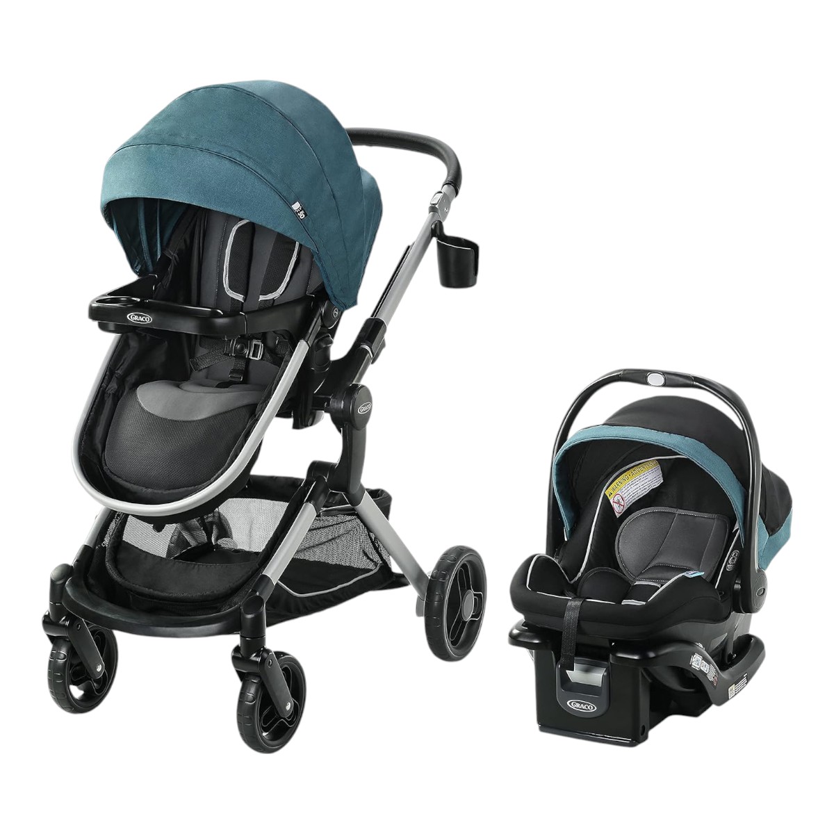 Carriola Y Portabebés Graco 3 En 1 Modes Nest Dlx 7dp05rav Azul Petróleo