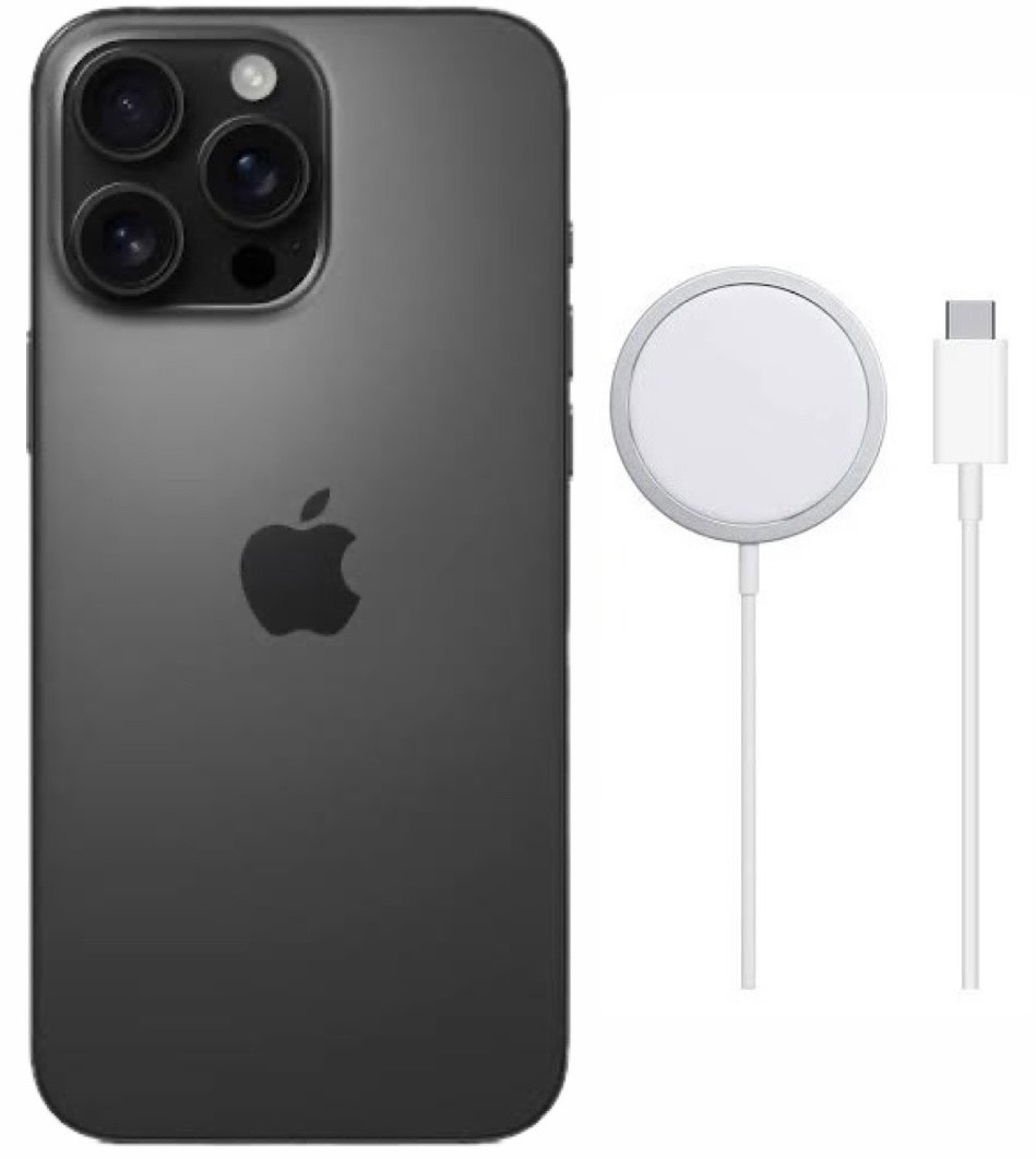 iPhone 16 Pro 128GB Titanium Negro Nuevo E SIM + Cargador inalámbrico. 