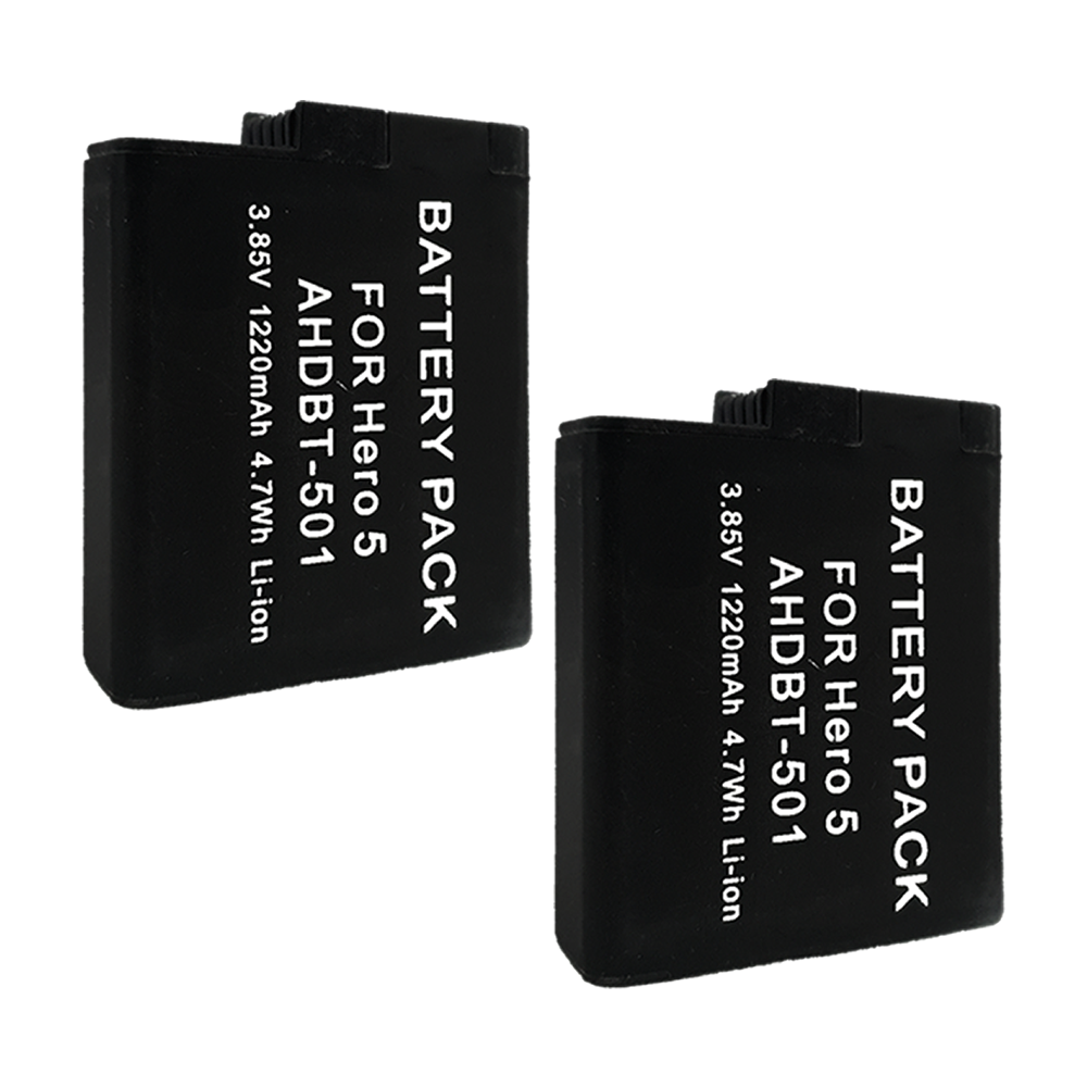 Batería 2 Piezas Compatible GoPro Hero 7 6 5 1220 mAh AHDBT-501