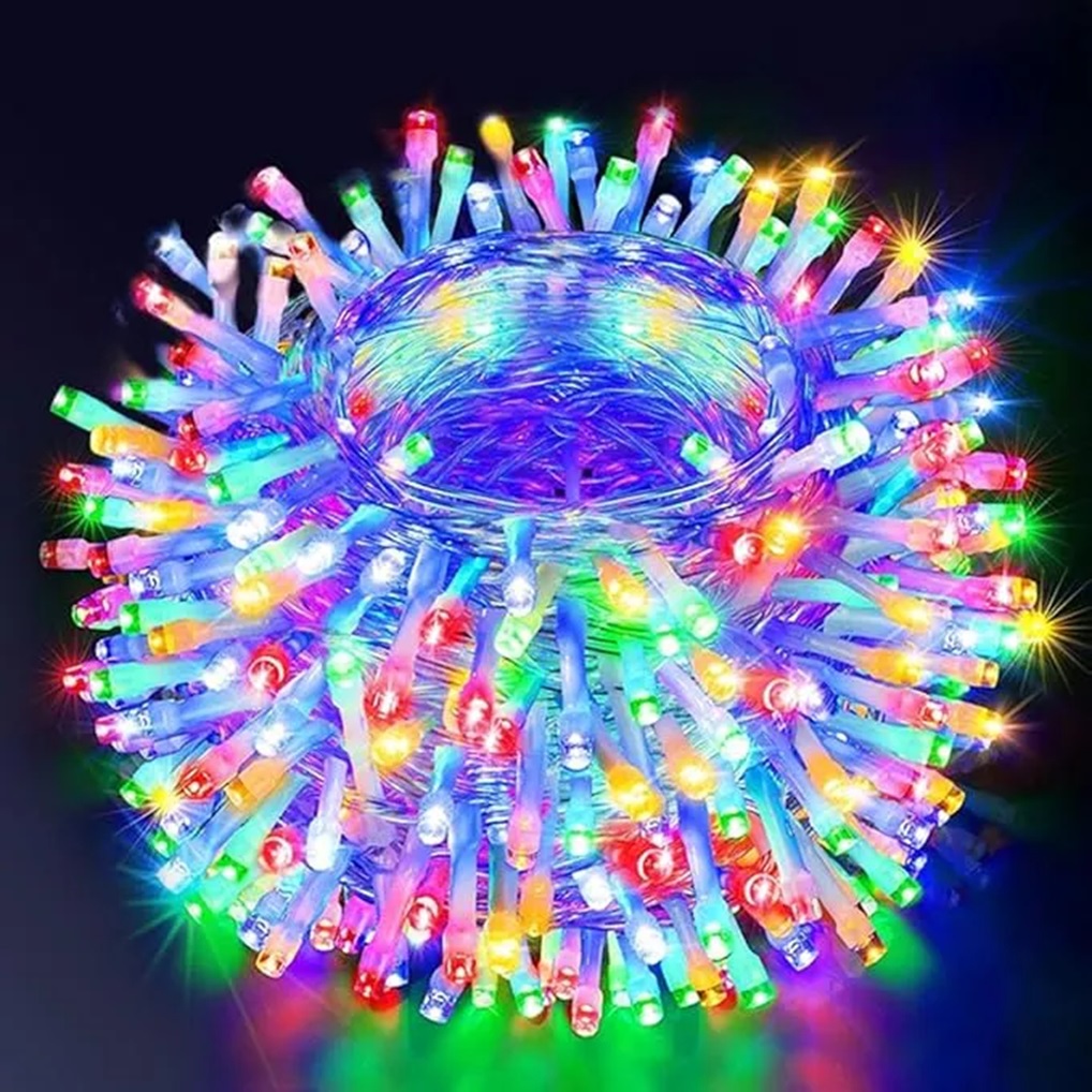 Serie de 100 focos luces navideñas  de colores 9 metros 