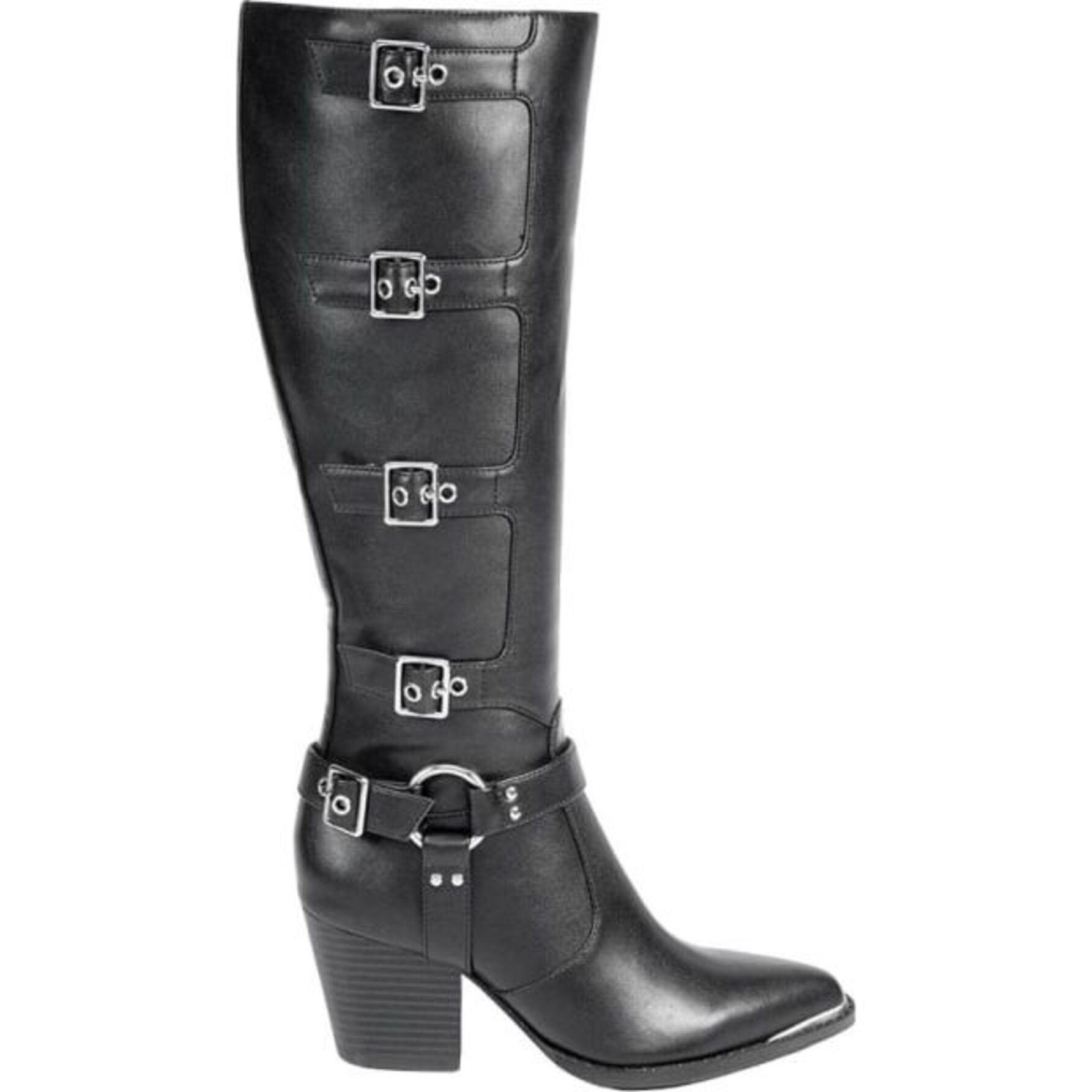 Bota para mujer, larga, con hebillas y estribo lateral, acabado napa ...