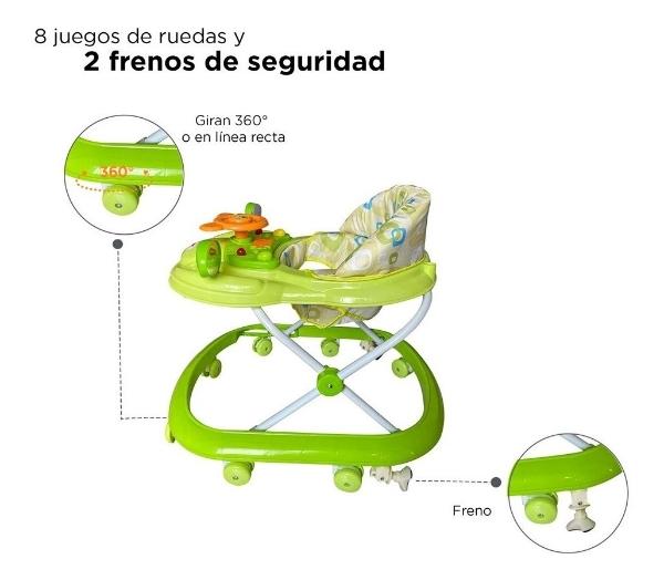 Silla Periquera Aeiou Bc005 Con Juguetero 2 En 1 Verde