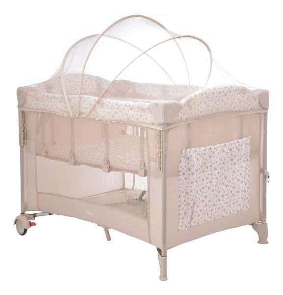 Cuna Bebe Corral Prinsel Baby Colecho 2 En 1 Mosquitero Beige