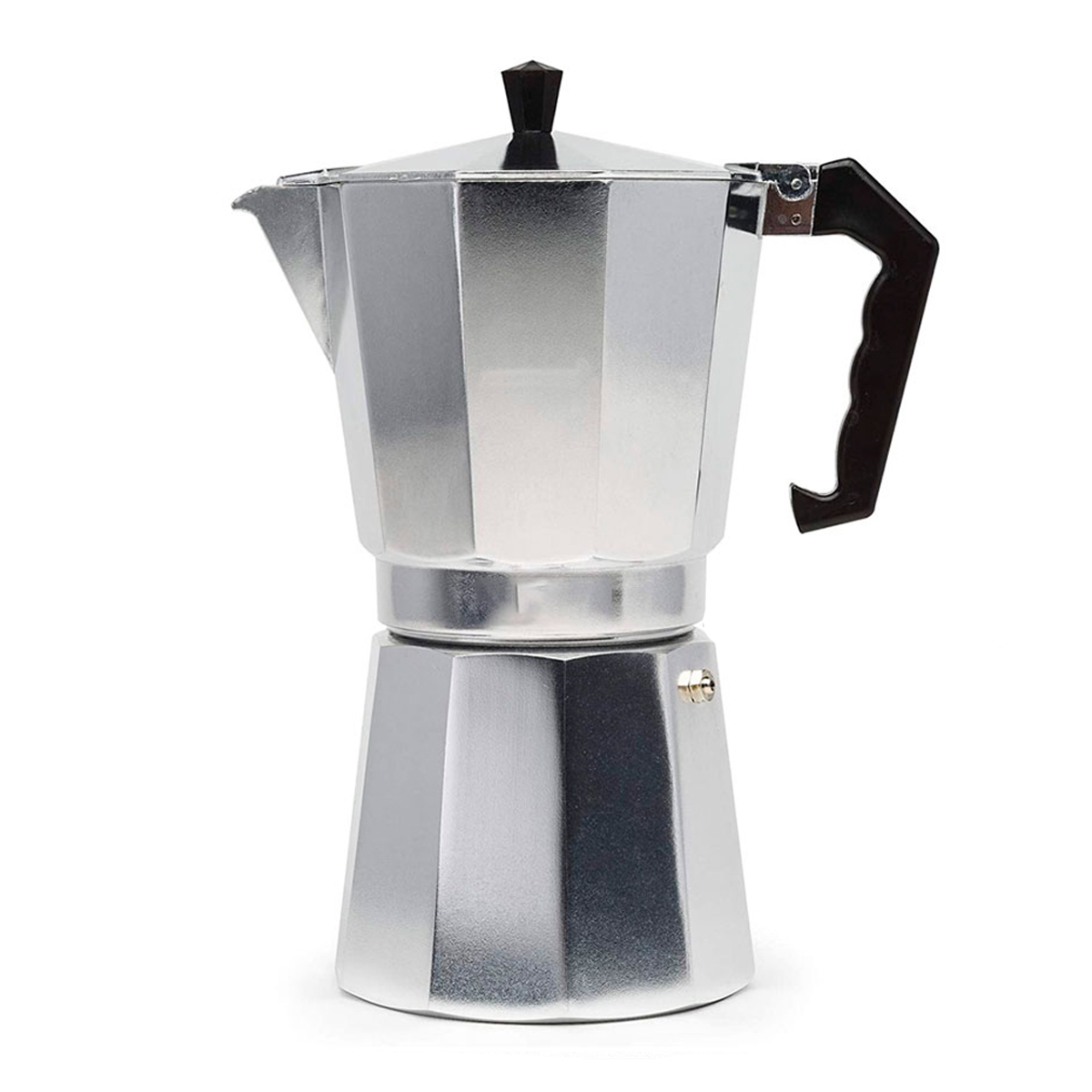 Cafetera Italiana Aluminio Manual Plateada 500ml Prensa Cafe