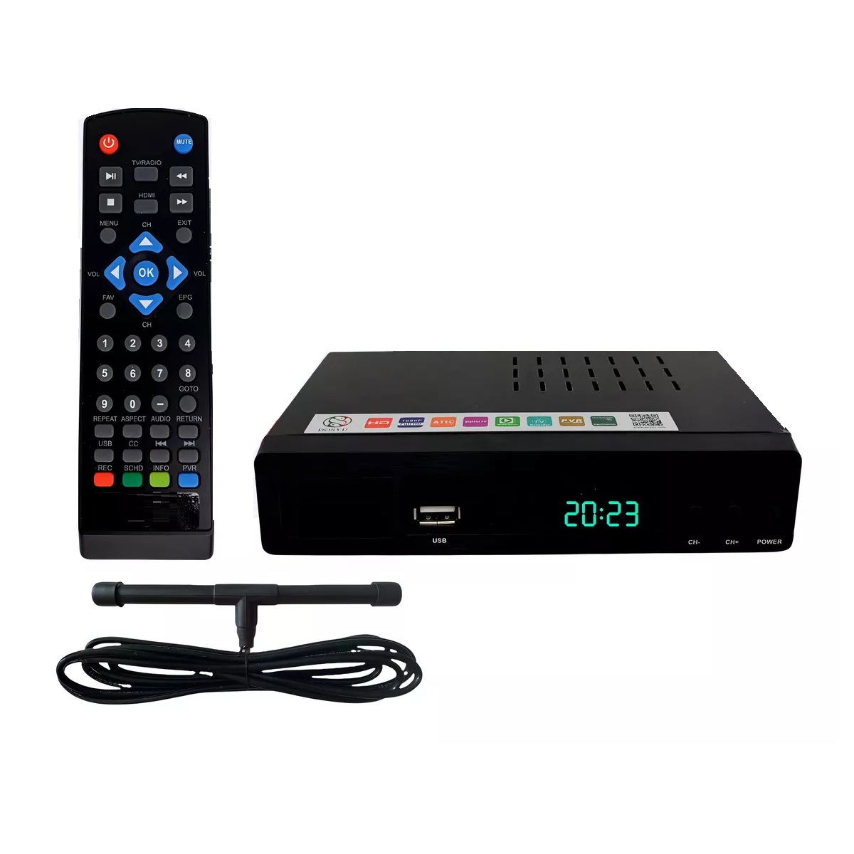 Decodificador Convertidor Digital Tv Full Hd 1080p + Antena