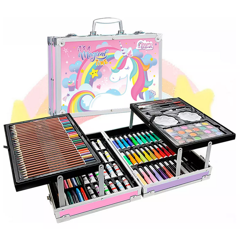 Set De Arte Profesional, Colores Lápices Kit Dibujo 145 pza