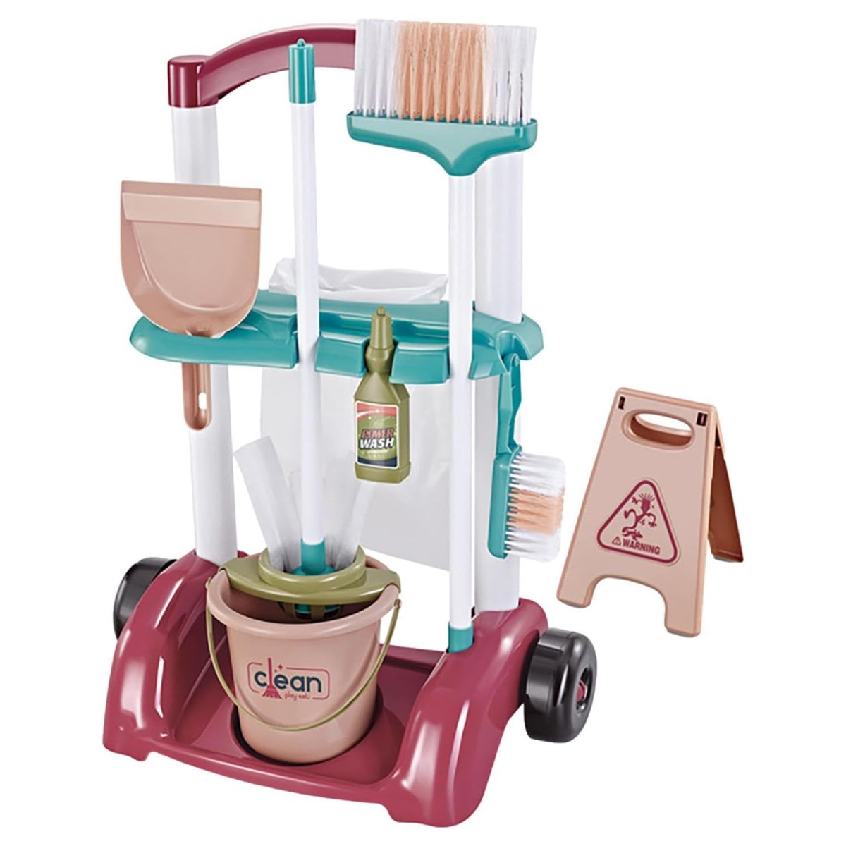 Kit De Limpieza Para Niños – Escoba, Recogedor Y Accesorios De Simulación, Juguete Educativo De ABS Para Niñas Y Niños De 3+