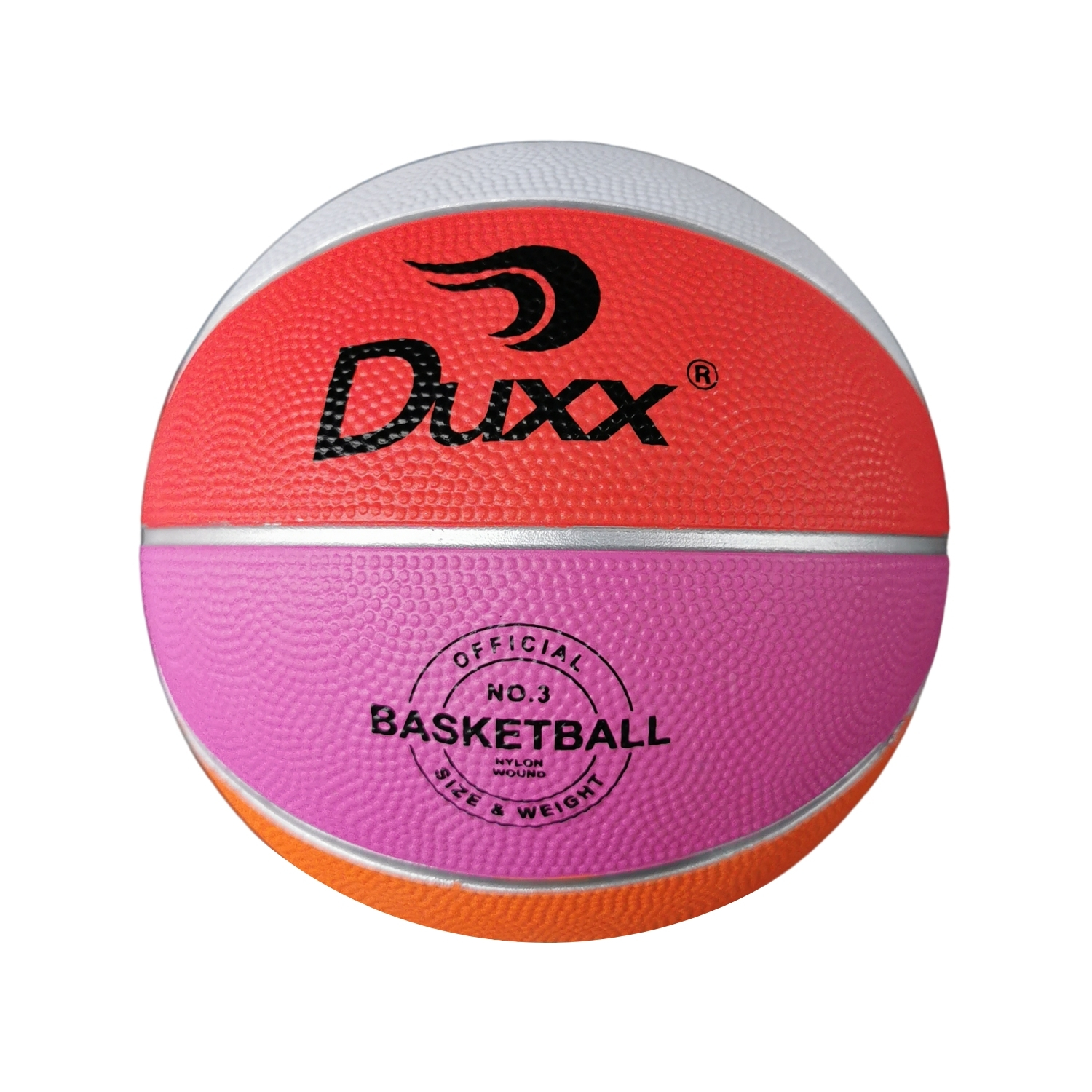 Balón de Basquetbol Duxx #3 Arcoiris Hule para niños 