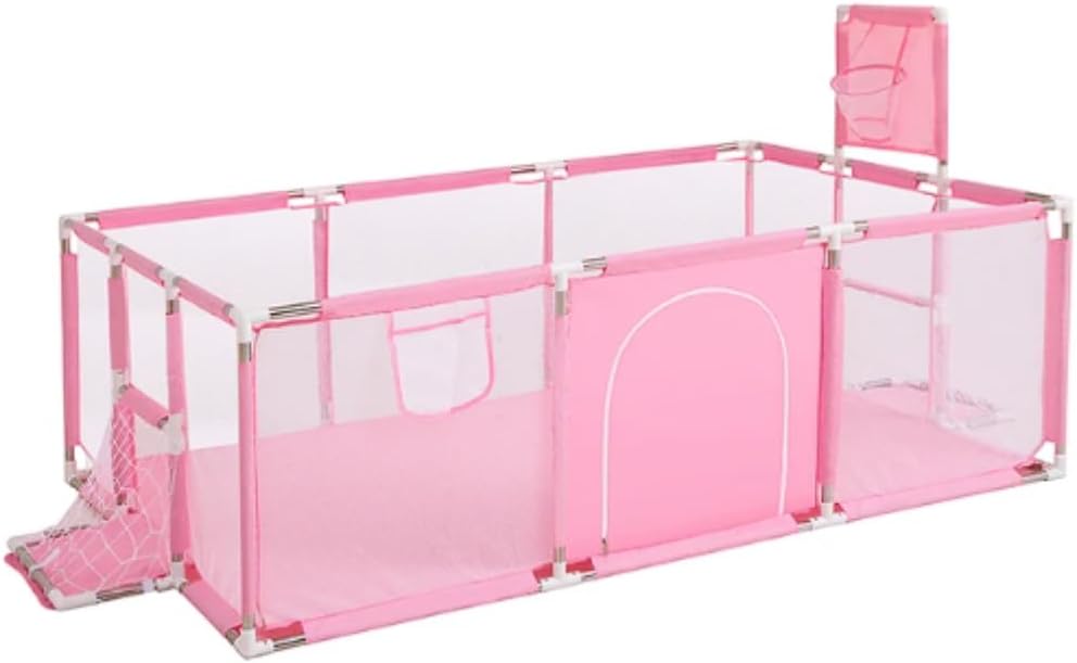 corral amplio para bebé ideal para juegos  y primeros pasos color rosa.