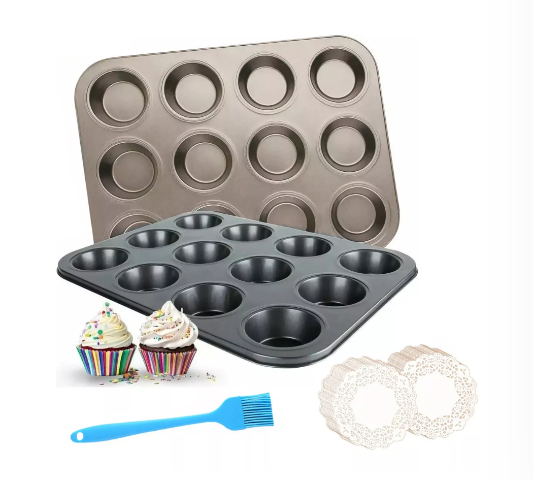 Set 2 Charolas Wünd Para Pan 24 Moldes Cupcakes 100 Capacillos