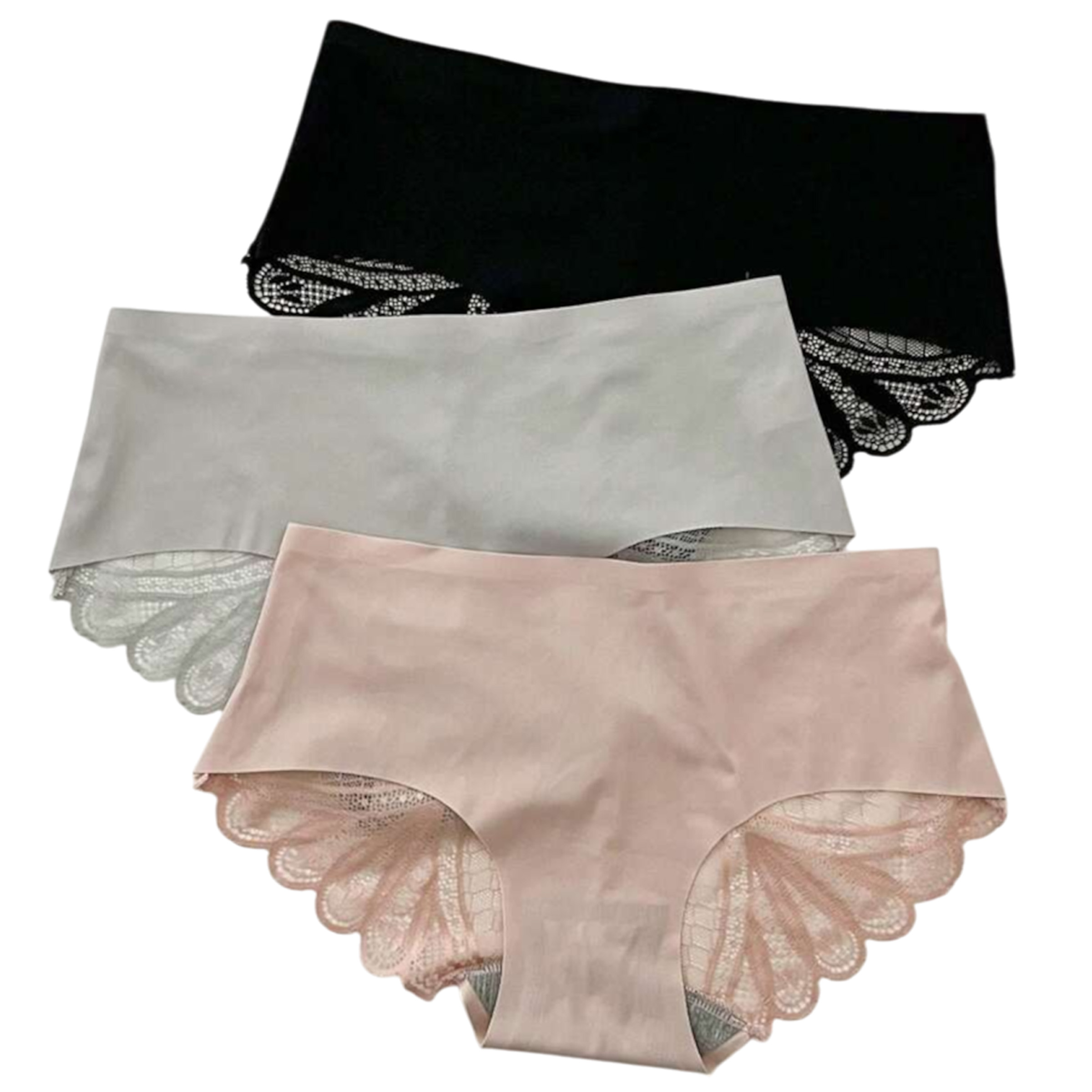 Kit de 3 Pataletas De Encaje Mujer Sexi y Elegante Ropa Interior