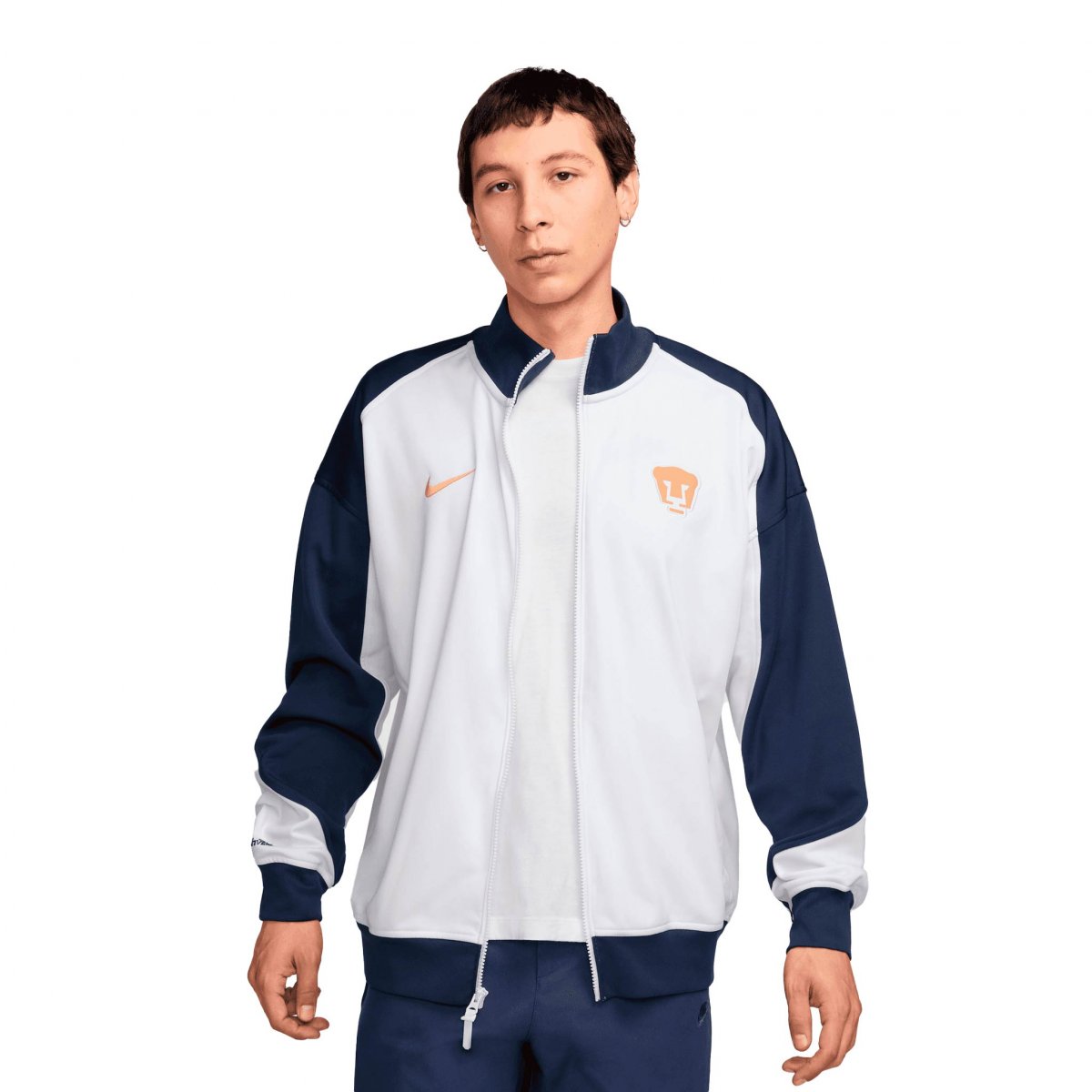 Chamarra Nike Pumas UNAM Academy Pro Blanca Retro para Hombre