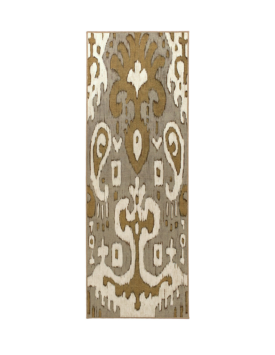 Tapete Decorativo Lavable Ocre Ikat Gris Oro - Fine Art Tj