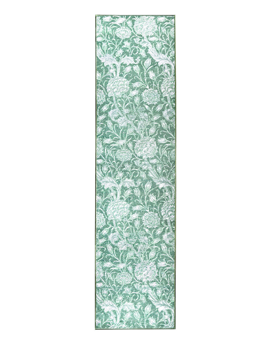 Tapete Decorativo Lavable Kalini Floral Verde - Fine Art Tj