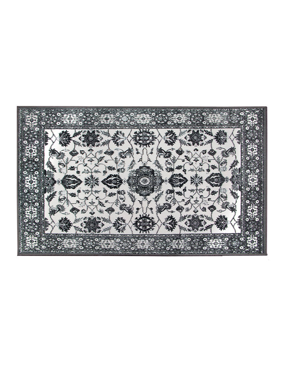 Tapete Alfombra Decorativo Lavable Ramage Gris - Fine Art Tj