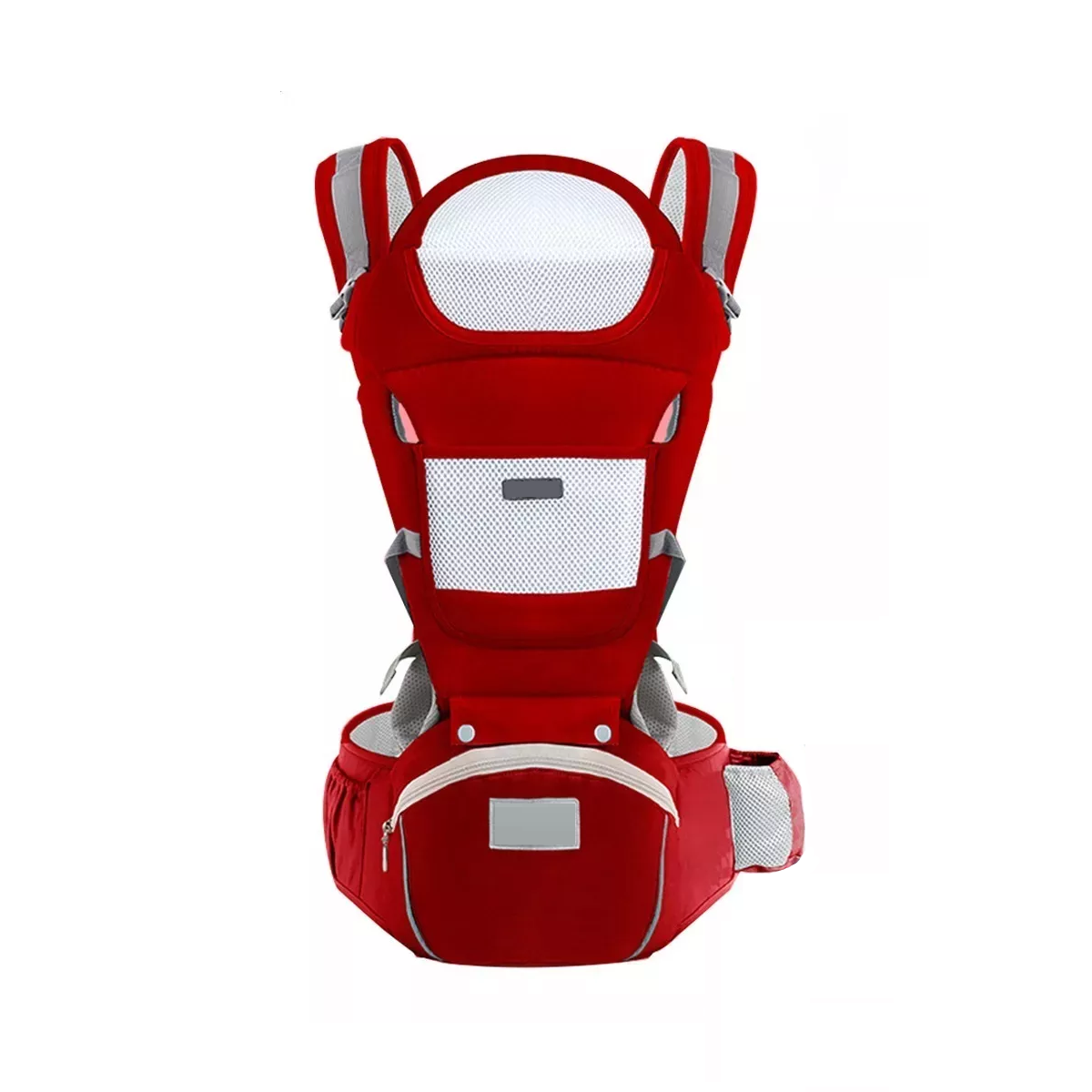 Mochila Cangurera Portabebés Ergonimica De 0-36 Meses Color Rojo