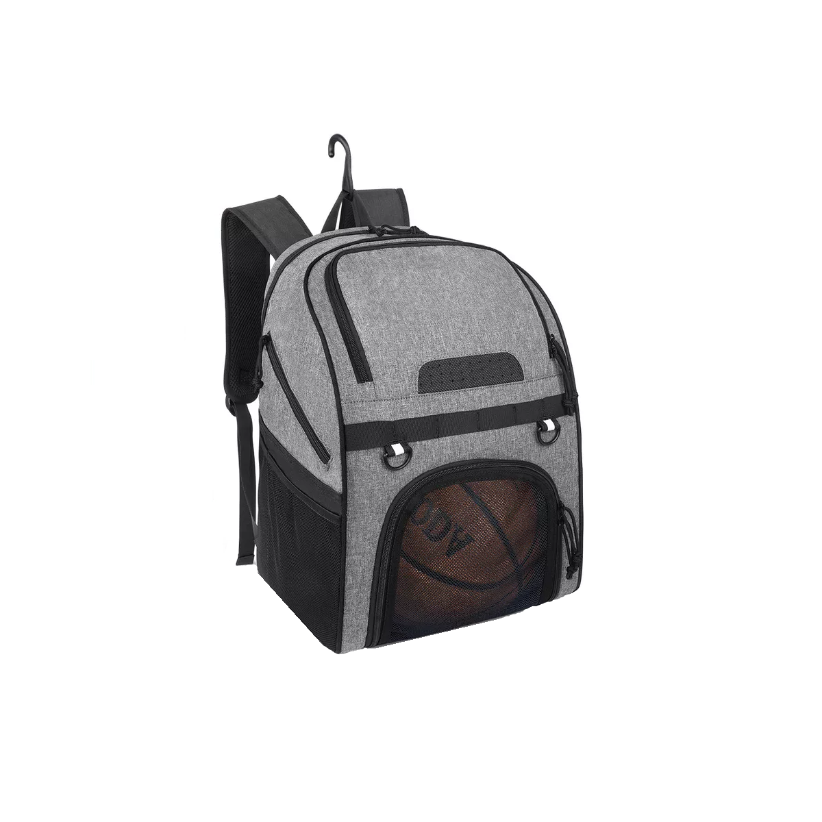 Mochila Deportiva Compartimentos Para Zapatos, Baloncesto Gris