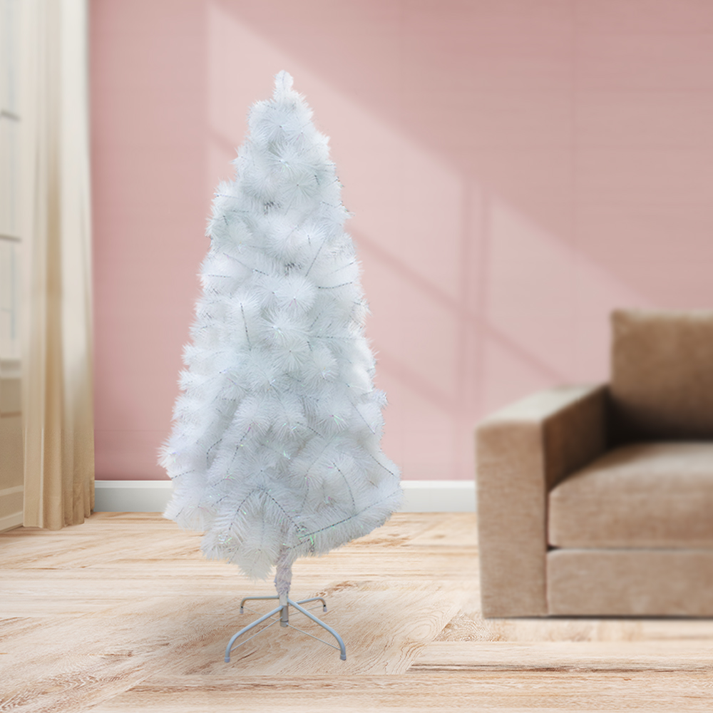 Árbol Blanco Navideño Cepillo Artificial 210 Cm Altura