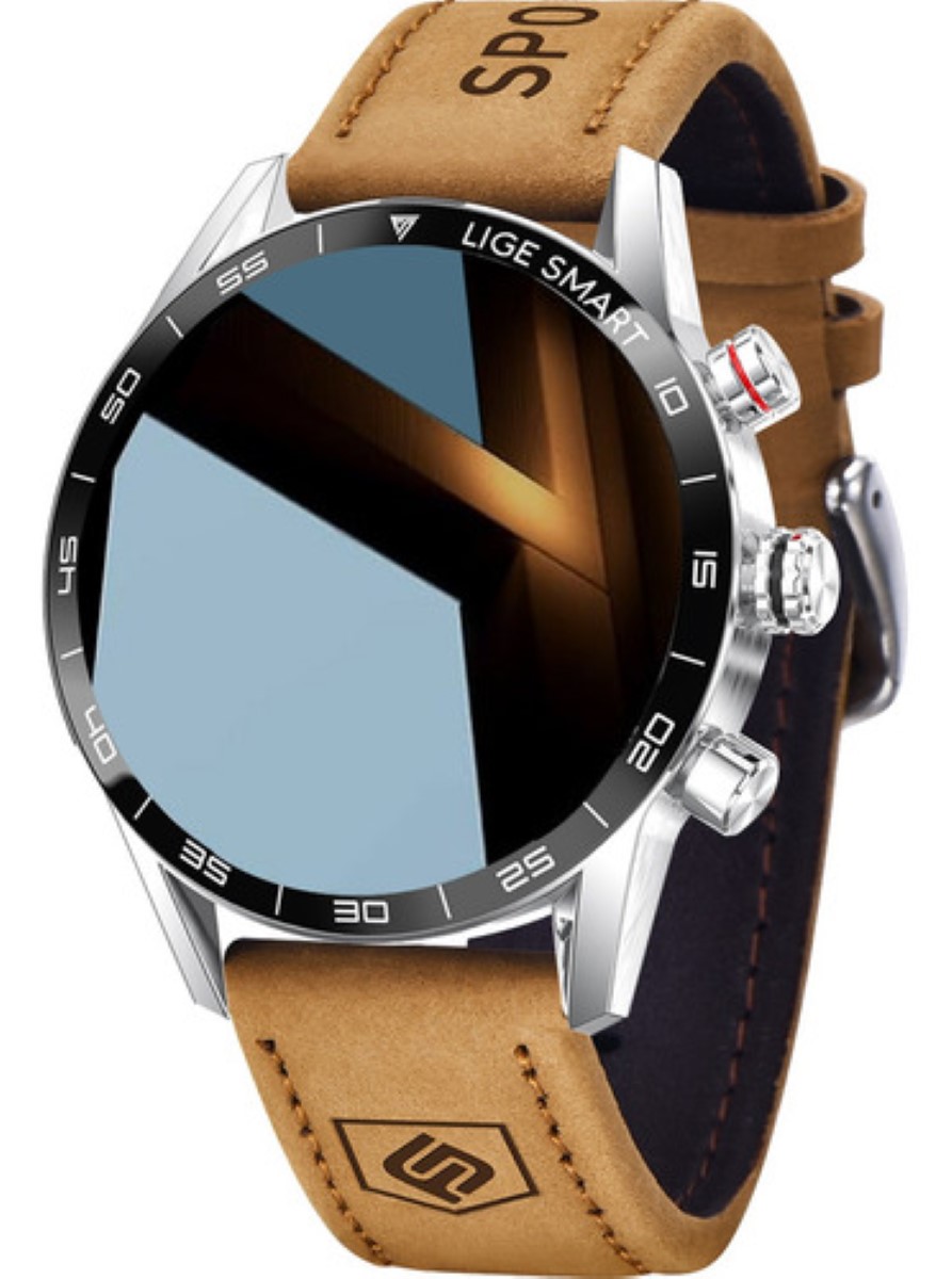 Reloj Inteligente Para Hombre Smartwatch Bluetooth gris cafe