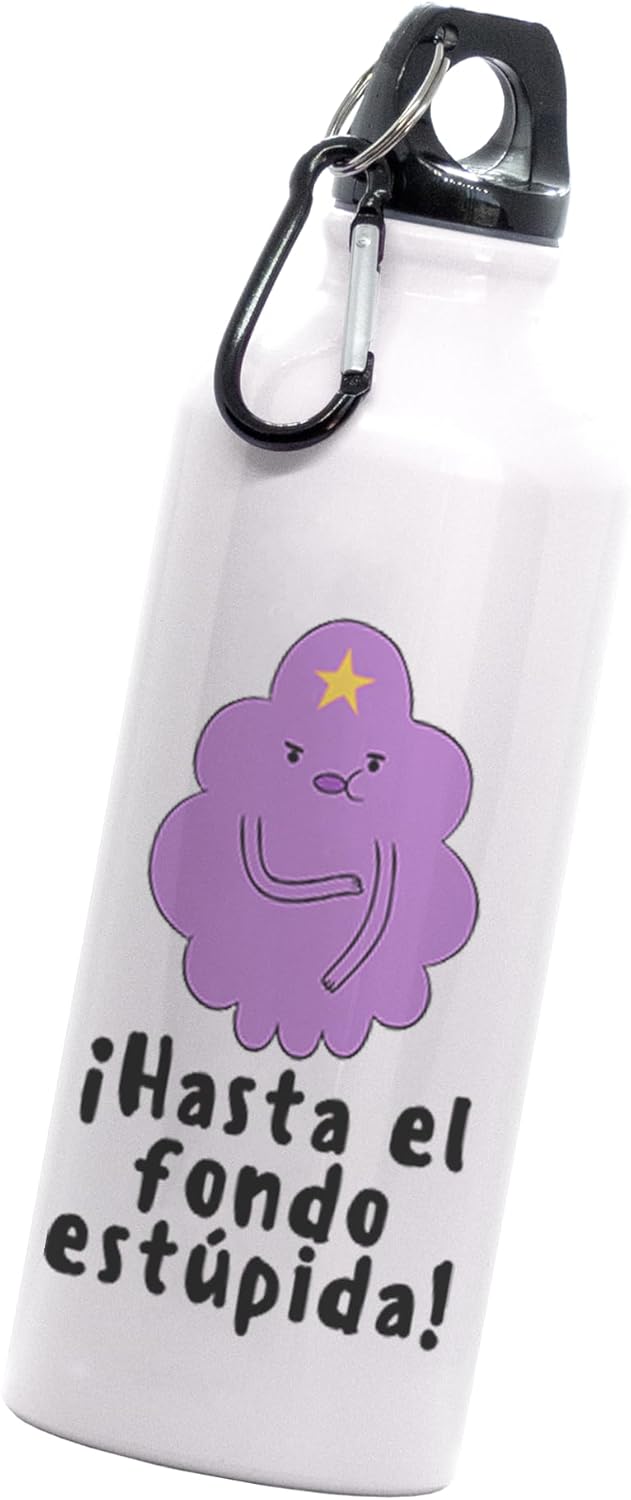  Cilindro grumosa hasta el fondo estup | frase meme divertida regalo | Botella Deportiva | 600 Ml | Bebidas Frías | No térmico