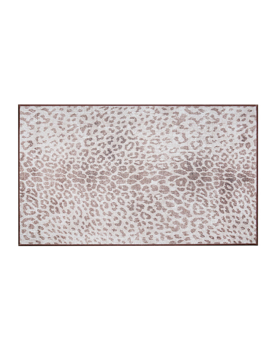 Tapete Alfombra Decorativo Lavable Miya Leopardo Marrón - Fine Art Tj