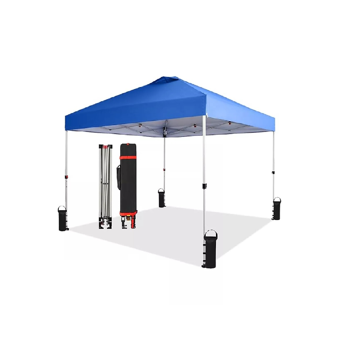 Toldo Carpa Impermeable Plegable Acero 3x3m Bolsa De Peso Azul