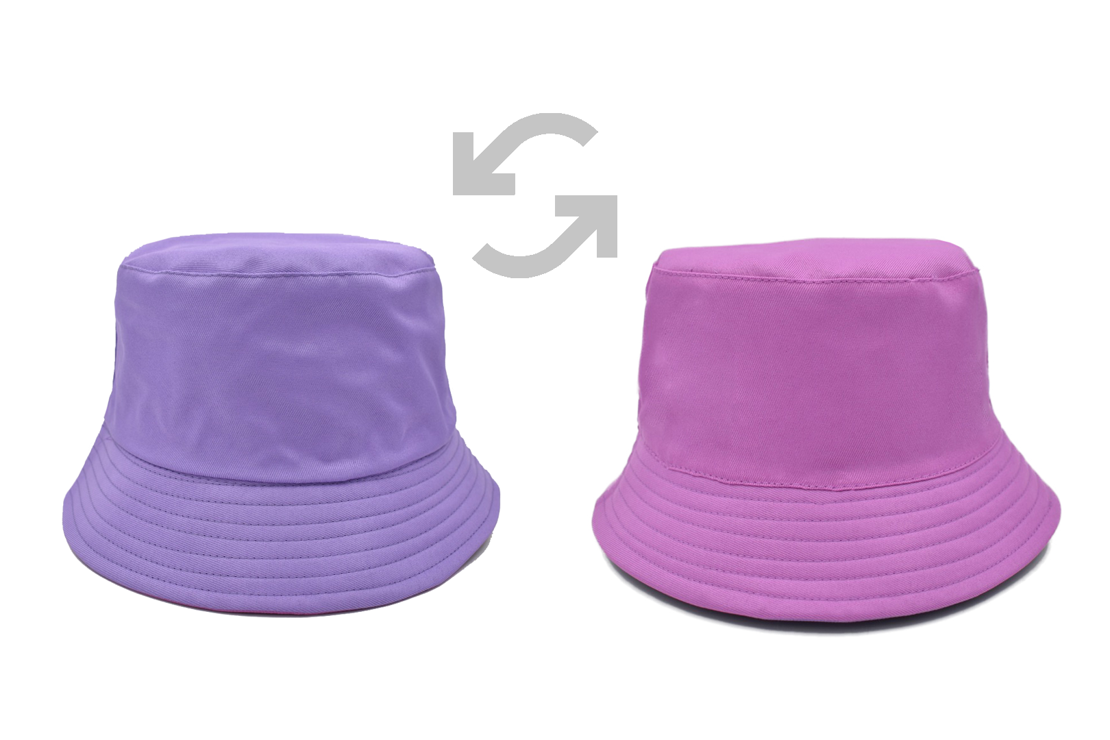 Sombrero Bucket Doble Vista Lila/Rosa