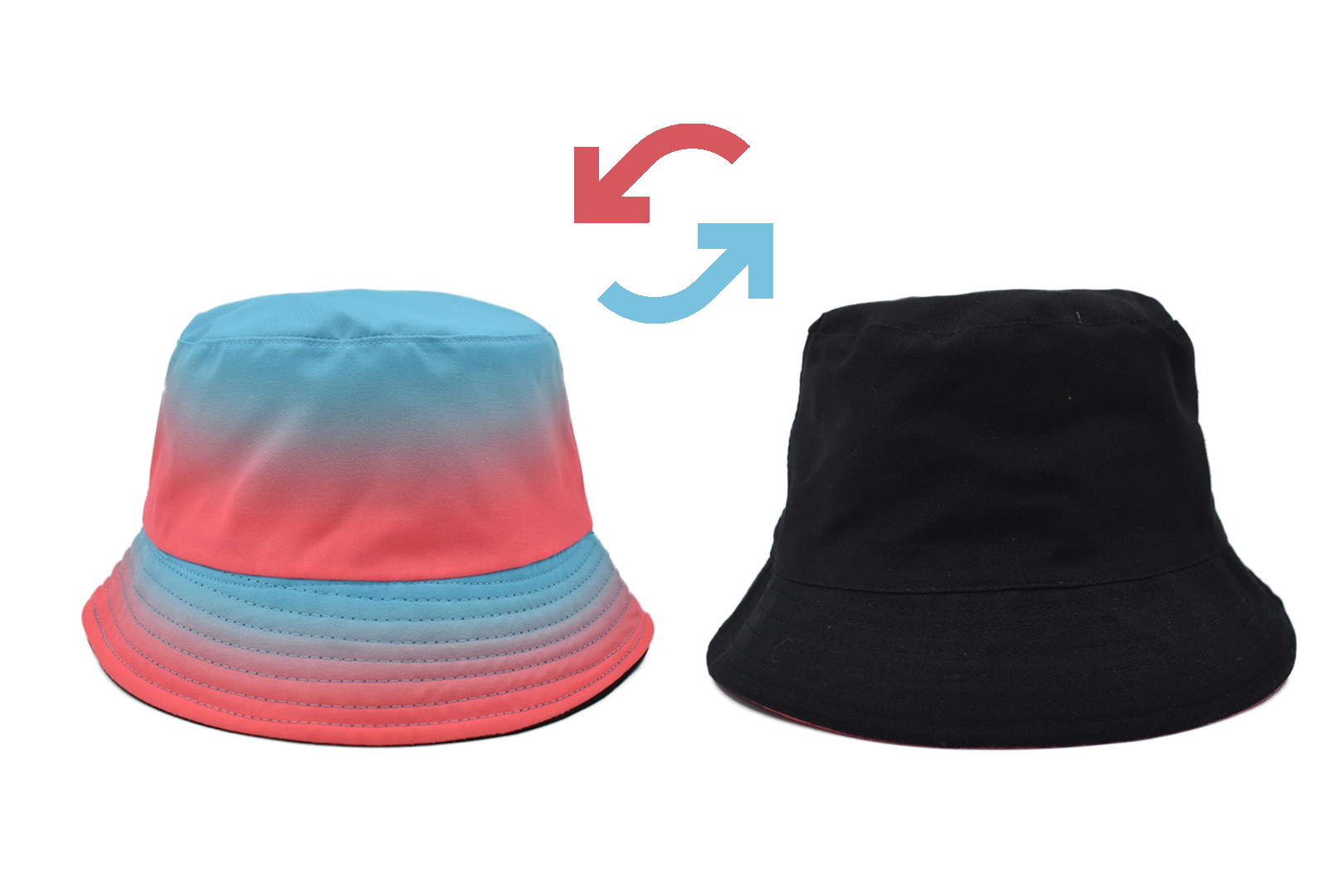 Sombrero Bucket Doble Vista Multicolor 