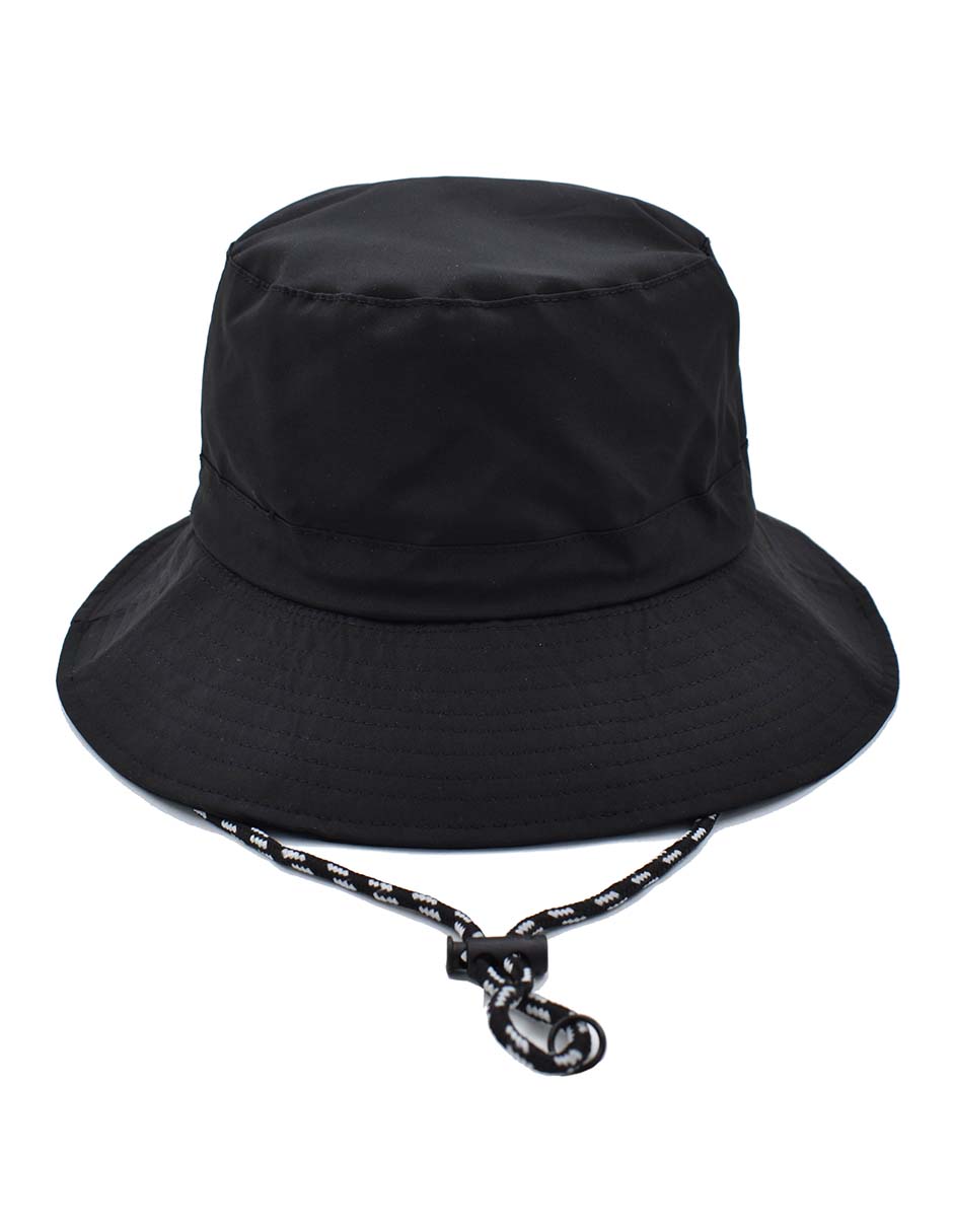 Sombrero Bucket Unisex Negro Impermeable y Plegable 