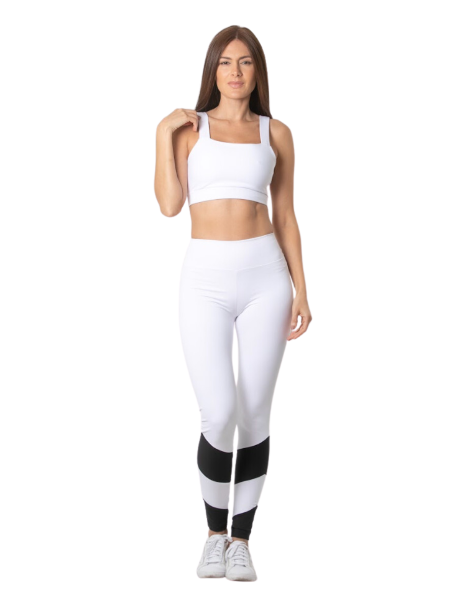 Conjunto deportivo Baleev Fit eco-friendly Top y Malla color blanco mix