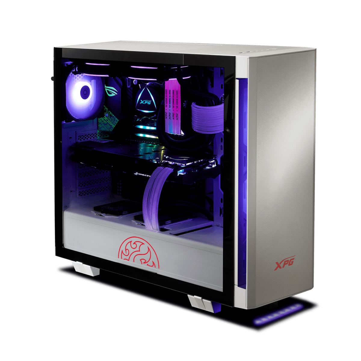 Gabinete XPG Invader Mid-Tower White 2 FAN (INVADERXMT-WHCWW)