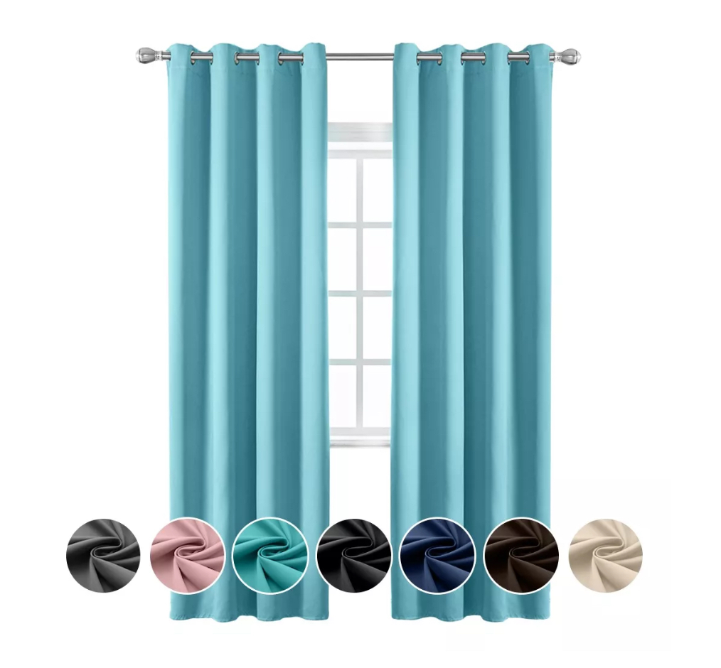 Cortinas Black Out Decoracion Textil Hogar Adornos 132x214cm Azul