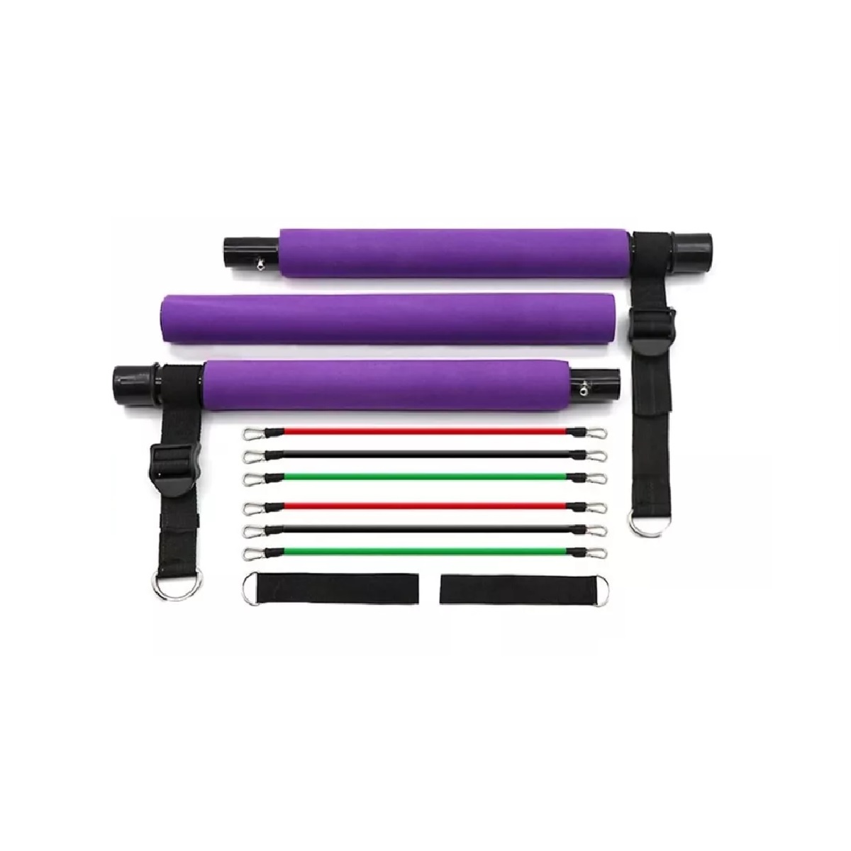 Kit Barra De Ejercicio Pilates Yoga Gluteos Multifuncional