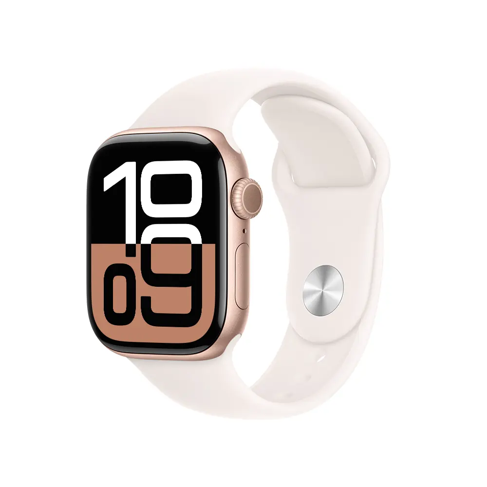 Apple Watch 10 GPS 42 MM Con Caja De Aluminio Oro Rosa Y Correa Deportiva Rosa Rubor S/M