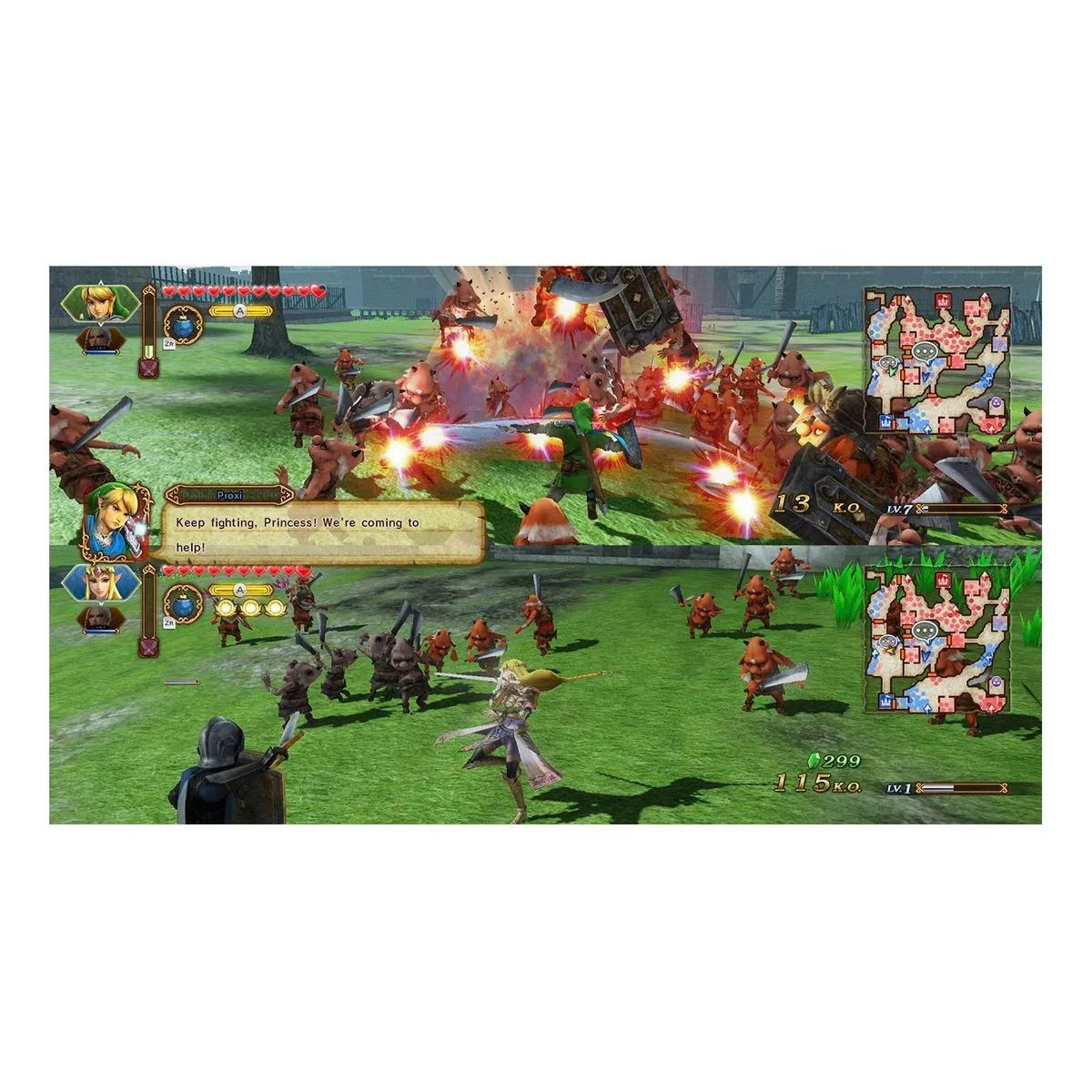 Split Screen Hyrule Warriors Switch Multiplayer Warriors Age