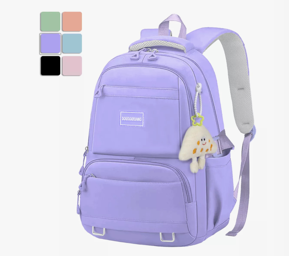 Mochila Escolar Viaje Bolsa 30l Laptop 15.6 Inch Morada 