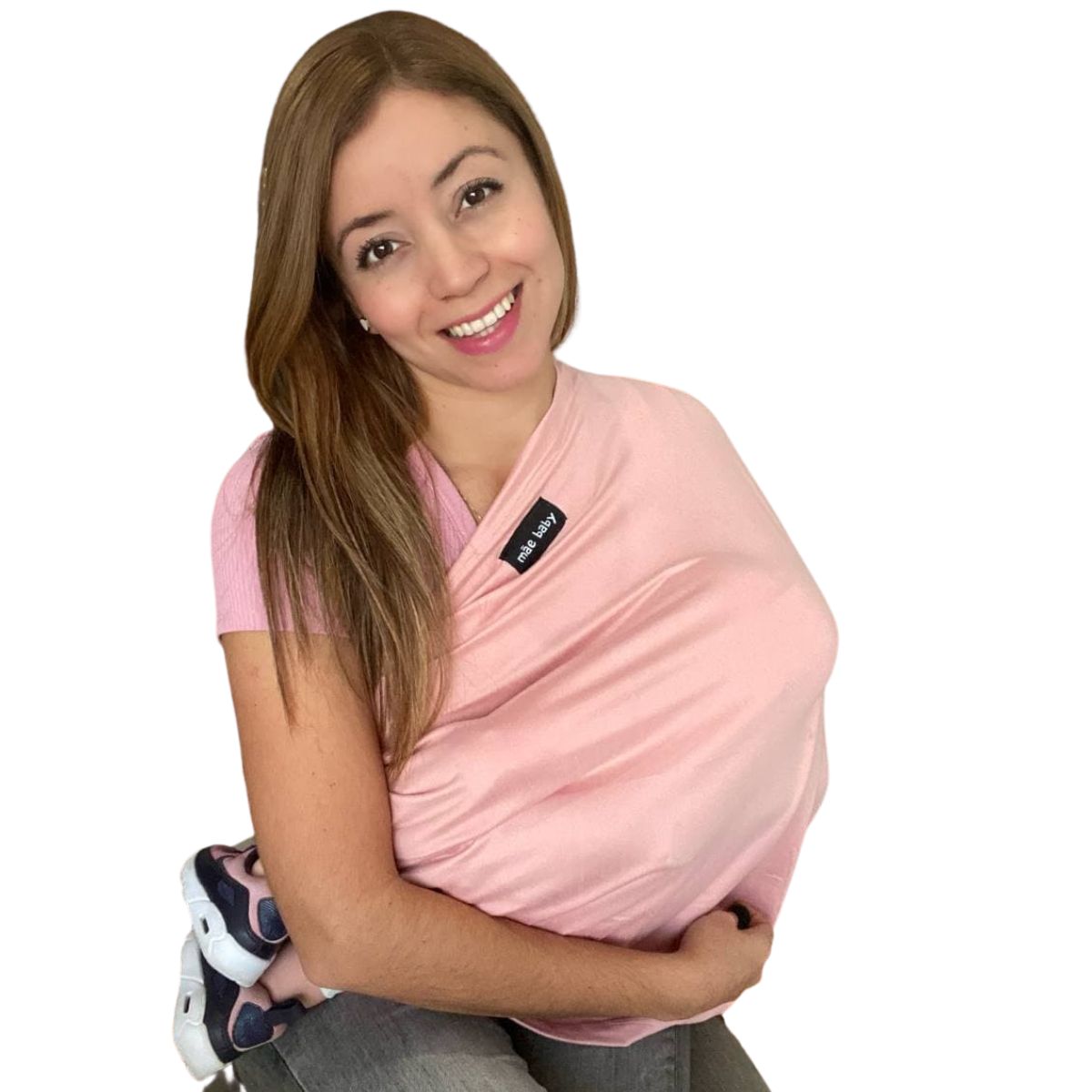 Mãe Baby Manta para Lactancia Multiusos 4 en 1 | Transpirable, No se Transparenta, Tela Premium | Manta para Amamantar | Color Rosa Palo