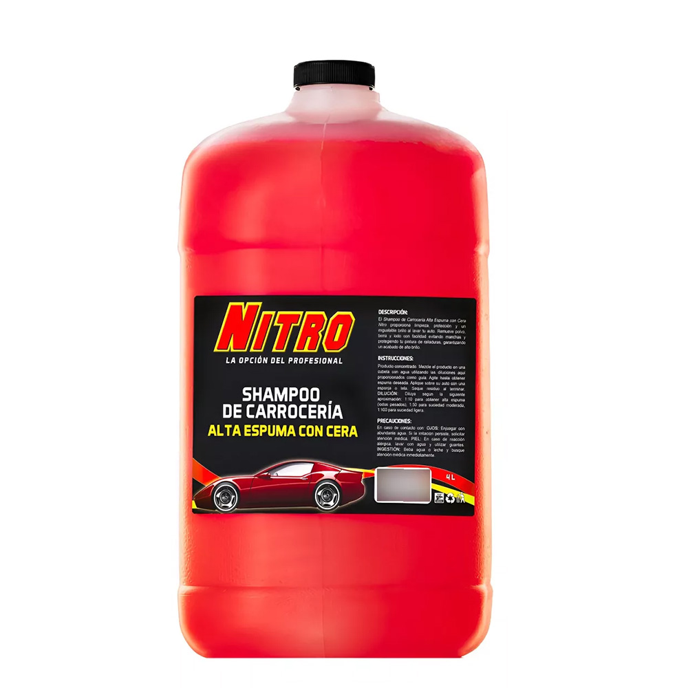 Nitro Shampoo De Carrocería Alta Espuma Y Cera De 4 L