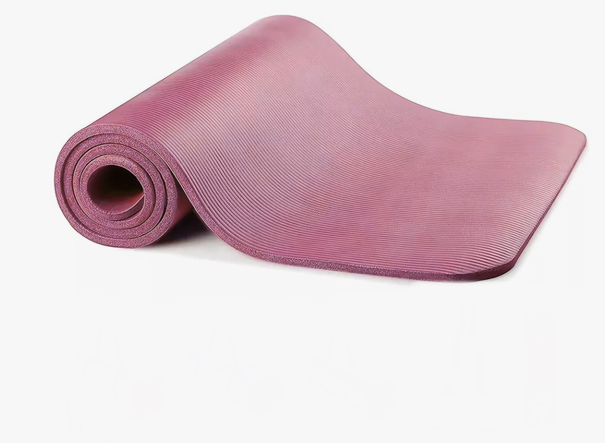 Tapete De Yoga Mat 10mm Antideslizante Plegable Ejercicio Rosa