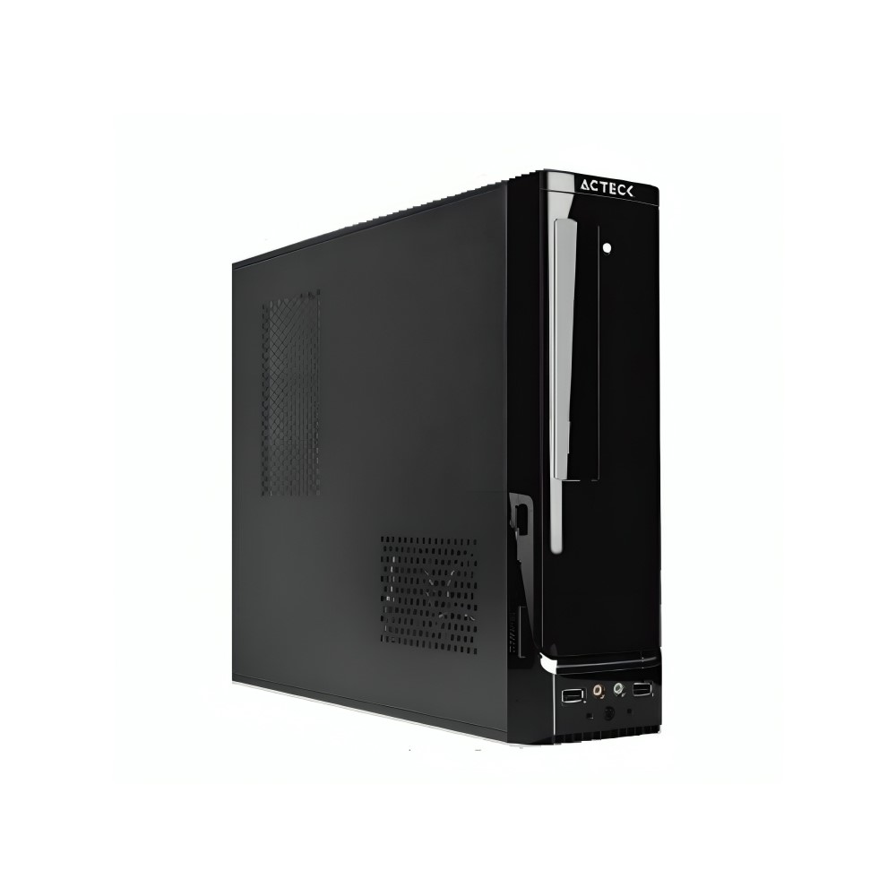 Gabinete Acteck Slim Atom, Mini-Tower, Micro-ATX/Mini-ITX, USB 2.0, con Fuente de 450W, sin Ventiladores Instalados, Negro