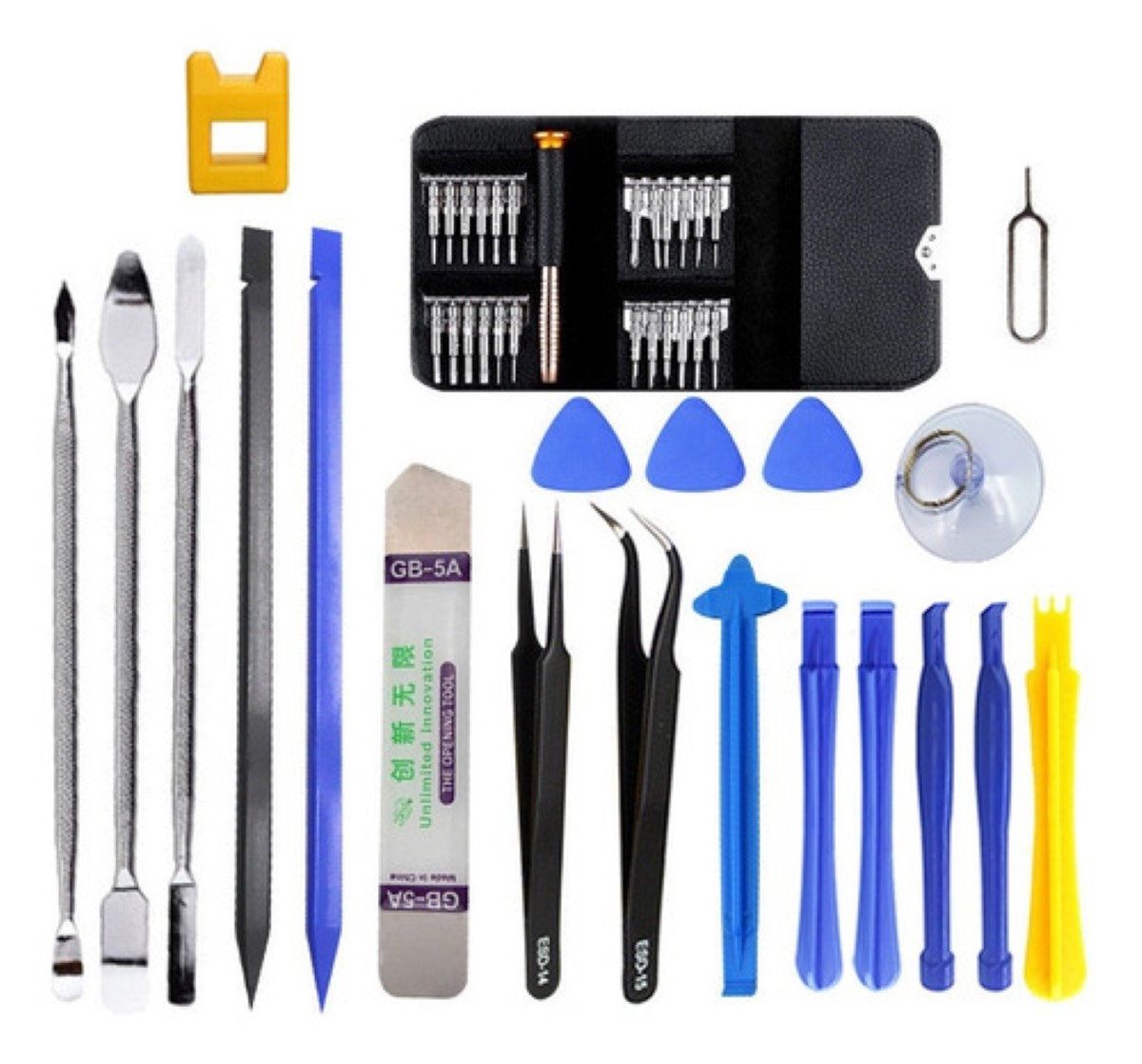 Kit De Herramientas Reparación Pantalla Lcd Celular 45 En 1 multicolor